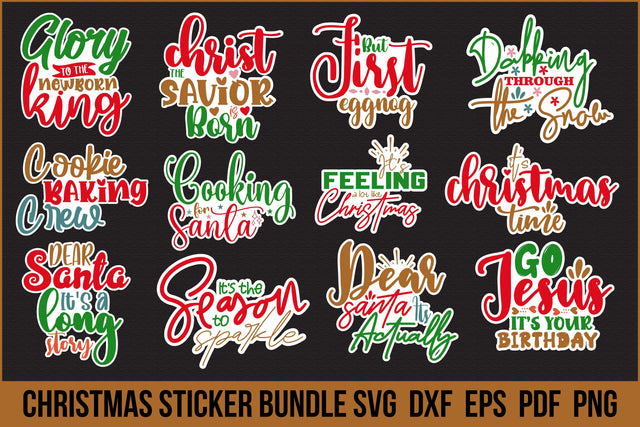 Christmas Sticker SVG Bundle SVG orpitasn 