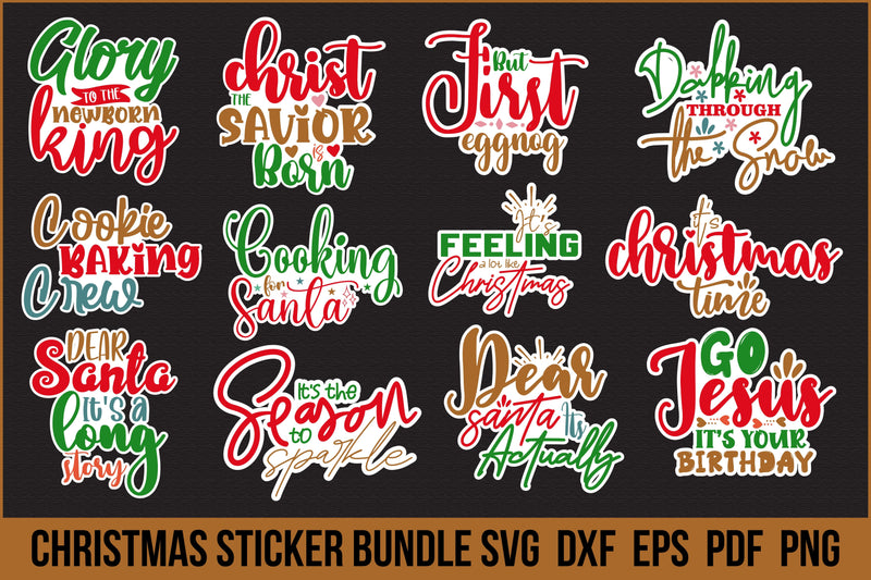 Christmas Sticker SVG Bundle SVG orpitasn 