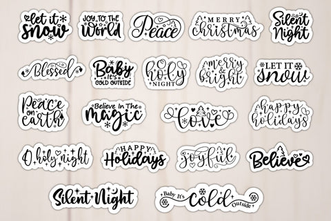 Christmas Stickers Bundle Vol.2 Sublimation CraftLabSVG 