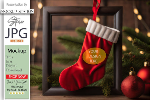 Christmas Stocking Mockup Bundle Mock Up Photo Creativeart88 