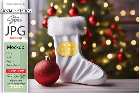 Christmas Stocking Mockup Bundle Mock Up Photo Creativeart88 