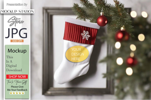 Christmas Stocking Mockup Bundle Mock Up Photo Creativeart88 