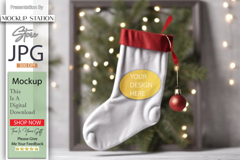 Christmas Stocking Mockup Bundle Mock Up Photo Creativeart88 
