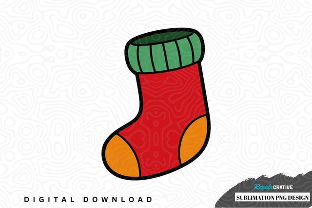 Christmas stocking sublimation png design Sublimation Regulrcrative 