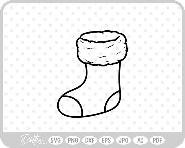 Christmas Stocking SVG DottieDigitals 