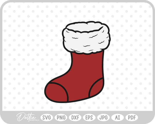 Christmas Stocking SVG DottieDigitals 