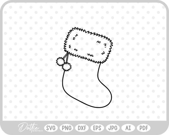 Christmas Stocking SVG DottieDigitals 