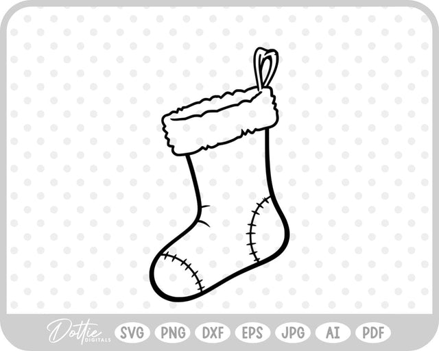 Christmas Stocking SVG DottieDigitals 