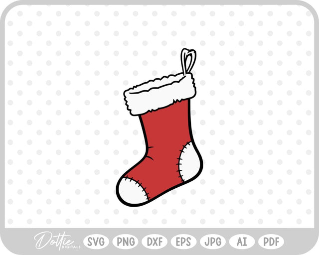 Christmas Stocking SVG DottieDigitals 