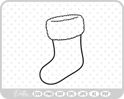 Christmas Stocking SVG DottieDigitals 