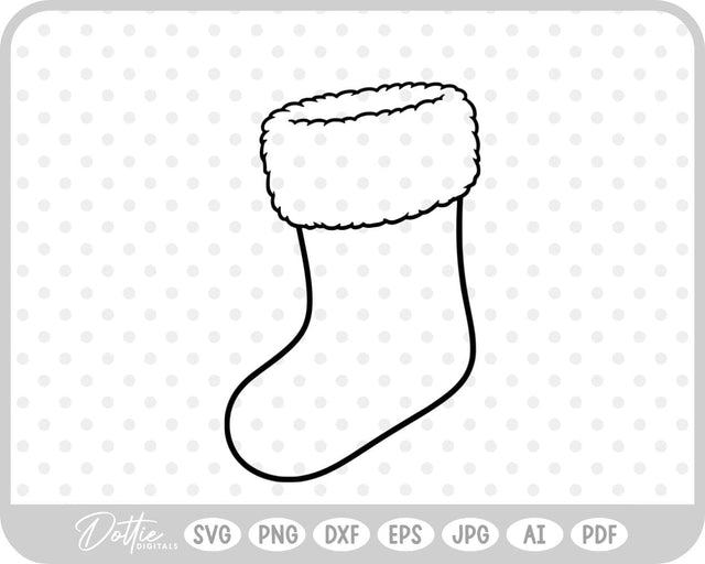 Christmas Stocking SVG DottieDigitals 