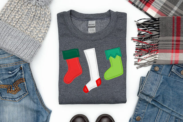 Christmas Stockings Applique Embroidery Embroidery/Applique DESIGNS Designed by Geeks 