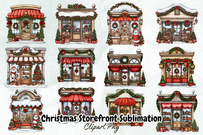 Christmas Storefront Sublimation Clipart Bundle Sublimation Designangry 