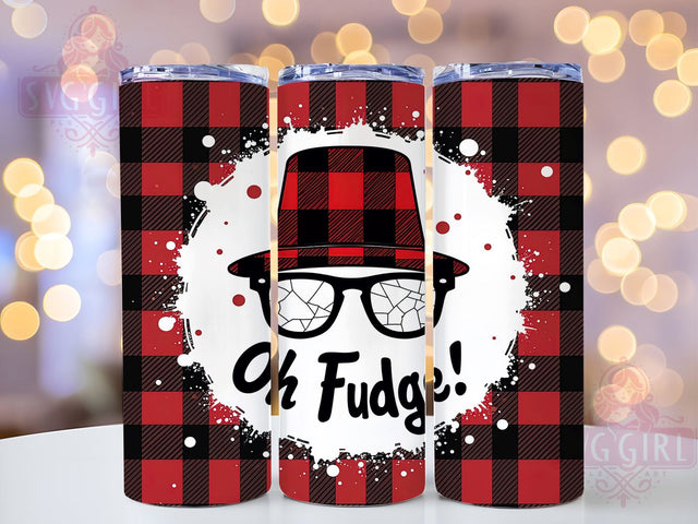 Christmas Story, Oh Fudge Tumbler, 20oz Tumbler Wrap, Sublimation Design, Holiday Drinkware, Funny Christmas Gift, Vintage Christmas Sublimation SvggirlplusArt 