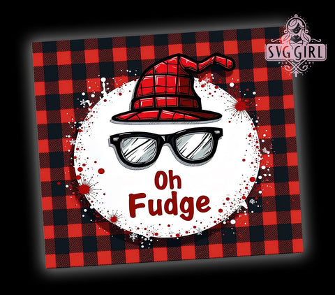 Christmas Story, Oh Fudge Tumbler, 20oz Tumbler Wrap, Sublimation Design, Holiday Drinkware, Funny Christmas Gift, Vintage Christmas Sublimation SvggirlplusArt 