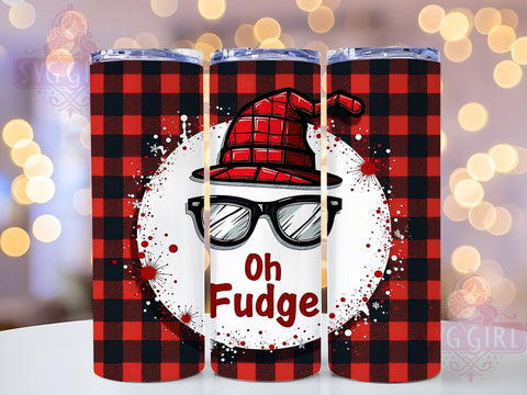 Christmas Story, Oh Fudge Tumbler, 20oz Tumbler Wrap, Sublimation Design, Holiday Drinkware, Funny Christmas Gift, Vintage Christmas Sublimation SvggirlplusArt 