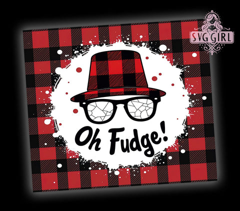 Christmas Story, Oh Fudge Tumbler, 20oz Tumbler Wrap, Sublimation Design, Holiday Drinkware, Funny Christmas Gift, Vintage Christmas Sublimation SvggirlplusArt 