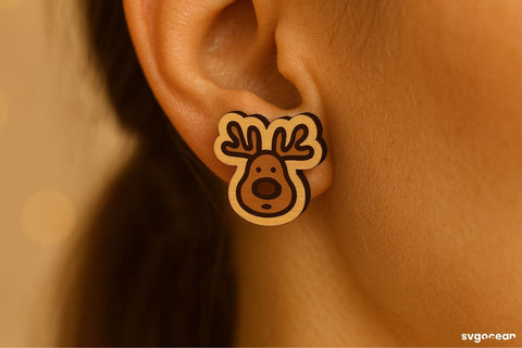 Christmas Stud Earrings Bundle SVG SvgOcean 