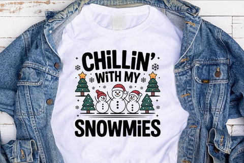 Christmas Sublimation | Christmas Design | Chillin' with my snowmies SVG FiveStarCrafting 