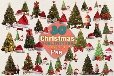 Christmas-Sublimation-Clipart-Png SVG Angelina750 