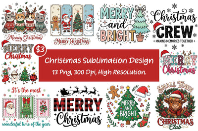 Christmas Sublimation Design Bundle Sublimation designmaster24 