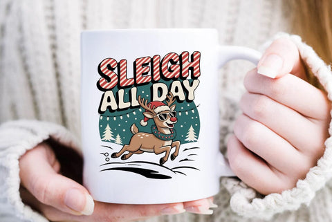 Christmas Sublimation Design | Christmas Design | Sleigh all day PNG SVG FiveStarCrafting 