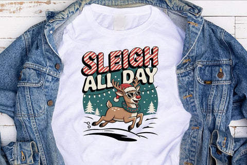 Christmas Sublimation Design | Christmas Design | Sleigh all day PNG SVG FiveStarCrafting 