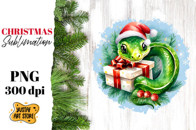 Christmas sublimation design. Cute snake christmas design Sublimation Yustaf Art Store 