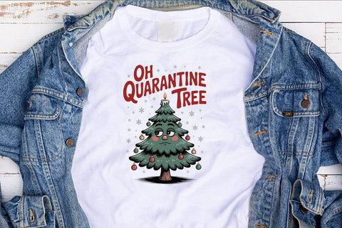 Christmas Sublimation Design | Oh Quarantine tree | Christmas T-shirt Design SVG FiveStarCrafting 