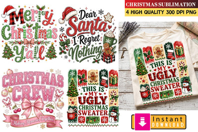 Christmas Sublimation Design,Xmas Sublimation,Christmas png,Merry Christmas png,Christmas Sublimation Bundle,Holiday PNG Graphics, Christmas Cricut SVG Sublimation BlackCatsMedia 