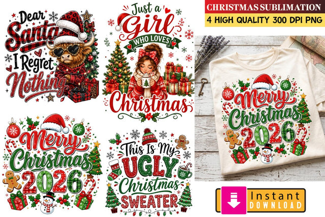 Christmas Sublimation Design,Xmas Sublimation,Christmas png,Merry Christmas png,Christmas Sublimation Bundle,Holiday PNG Graphics, Christmas Cricut SVG Sublimation BlackCatsMedia 