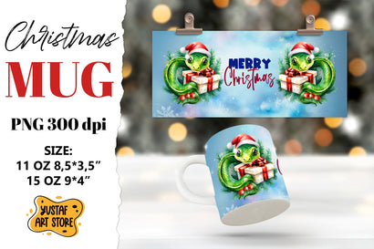 Christmas sublimation mug wrap. Christmas snake illustration Sublimation Yustaf Art Store 