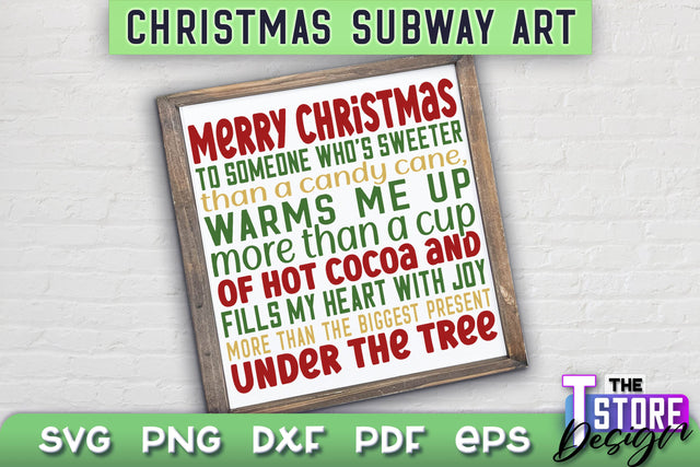 Christmas Subway Art SVG Design | Christmas Typography Art | Word Collage SVG Design SVG The T Store Design 