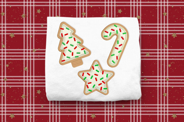 Christmas Sugar Cookies Applique Embroidery Embroidery/Applique DESIGNS Designed by Geeks 