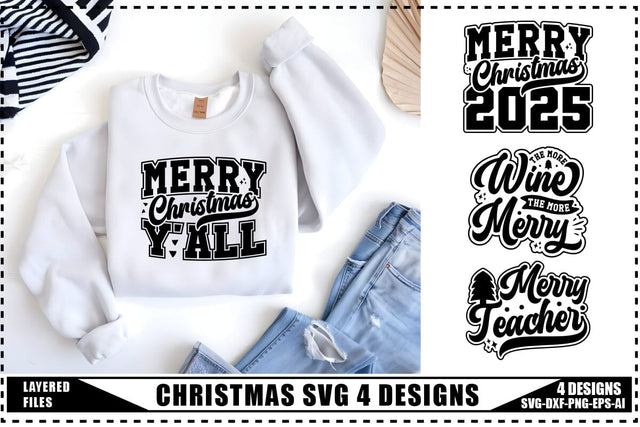 Christmas Svg 4 Designs, Funny Christmas Svg SVG shah alam 