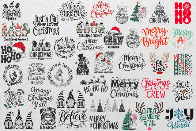 Christmas Svg Bundle, Christmas Quotes Svg Bundle SVG DesignDestine 