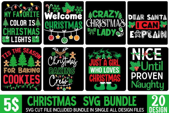 Christmas SVG Bundle, Christmas SVG Bundle Quotes, Christmas Sublimation Bundle, 20 Christmas SVG Cut File, Christmas SVG Design Bundle, Merry Christmas SVG Design,Christmas Sublimation PNG SVG BlackCatsMedia 