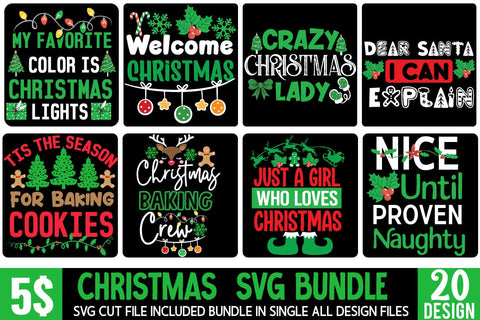 Christmas SVG Bundle, Christmas SVG Bundle Quotes, Christmas Sublimation Bundle, 20 Christmas SVG Cut File, Christmas SVG Design Bundle, Merry Christmas SVG Design,Christmas Sublimation PNG SVG BlackCatsMedia 