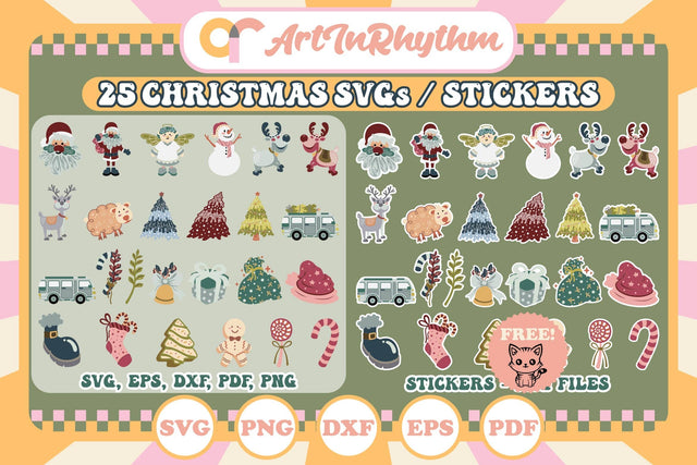 Christmas Svg Bundle, Christmas Svg, Christmas Clipart, Christmas Stickers, Christmas Ornaments SVG Artinrhythm shop 