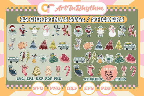 Christmas Svg Bundle, Christmas Svg, Christmas Clipart, Christmas Stickers, Christmas Ornaments SVG Artinrhythm shop 