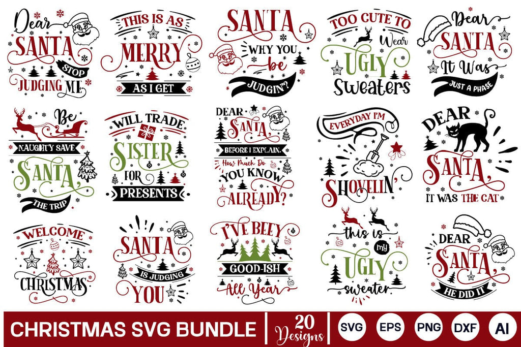 Christmas SVG Bundle, Christmas SVG Designs, SVGs,Quotes and Sayings ...