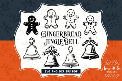 Christmas Svg Bundle, Christmas Svg Files, Christmas Bundle, Gingerbread Svg, Jingle Bell Svg, Cricut Svg, Silhouette Designs, Digital Cut Files, DXF PNG (1595109496) SVG Ivan & Co. Designs 