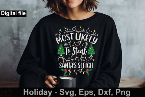 Christmas svg bundle, Most likely Christmas bundle, Christmas Santa svg, Hello December svg, Merry Christmas svg, svg, Christmas holiday svg SVG Isabella Machell 