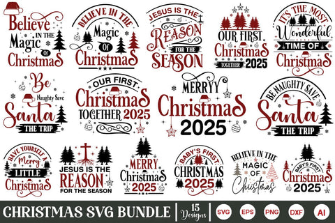Christmas SVG Bundle, Vintage Christmas SVG PNG Bundle SVG DesignPlante 503 