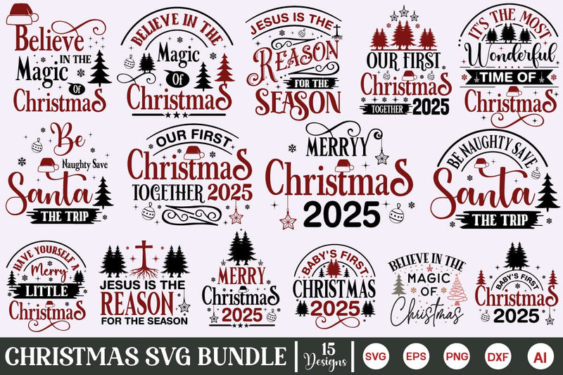 Christmas SVG Bundle, Vintage Christmas SVG PNG Bundle SVG DesignPlante 503 