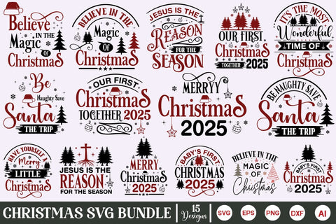 Christmas SVG Bundle, Vintage Christmas SVG PNG Bundle SVG DesignPlante 503 