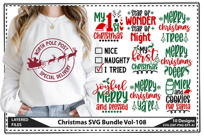 Christmas SVG Bundle Vol-108 SVG shah alam 