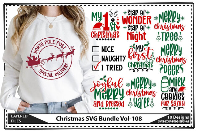Christmas SVG Bundle Vol-108 SVG shah alam 