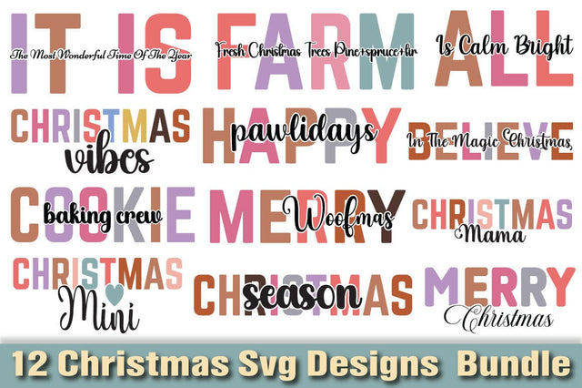 Christmas Svg Designs Bundle SVG Angelina750 