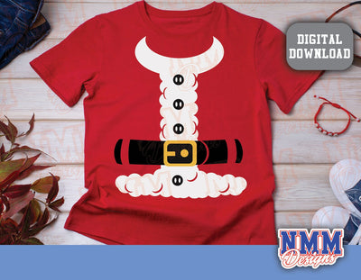 Christmas Svg, Santa Costume Svg, Santa Outfit Svg, Santa Suit Shirt, Christmas Svg Png Santa Shirt Design Silhouette, Cricut SVG NMMDesignsShop 